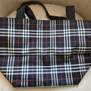 BURBERRY BLACK NOVA CHECK TOTE BAG